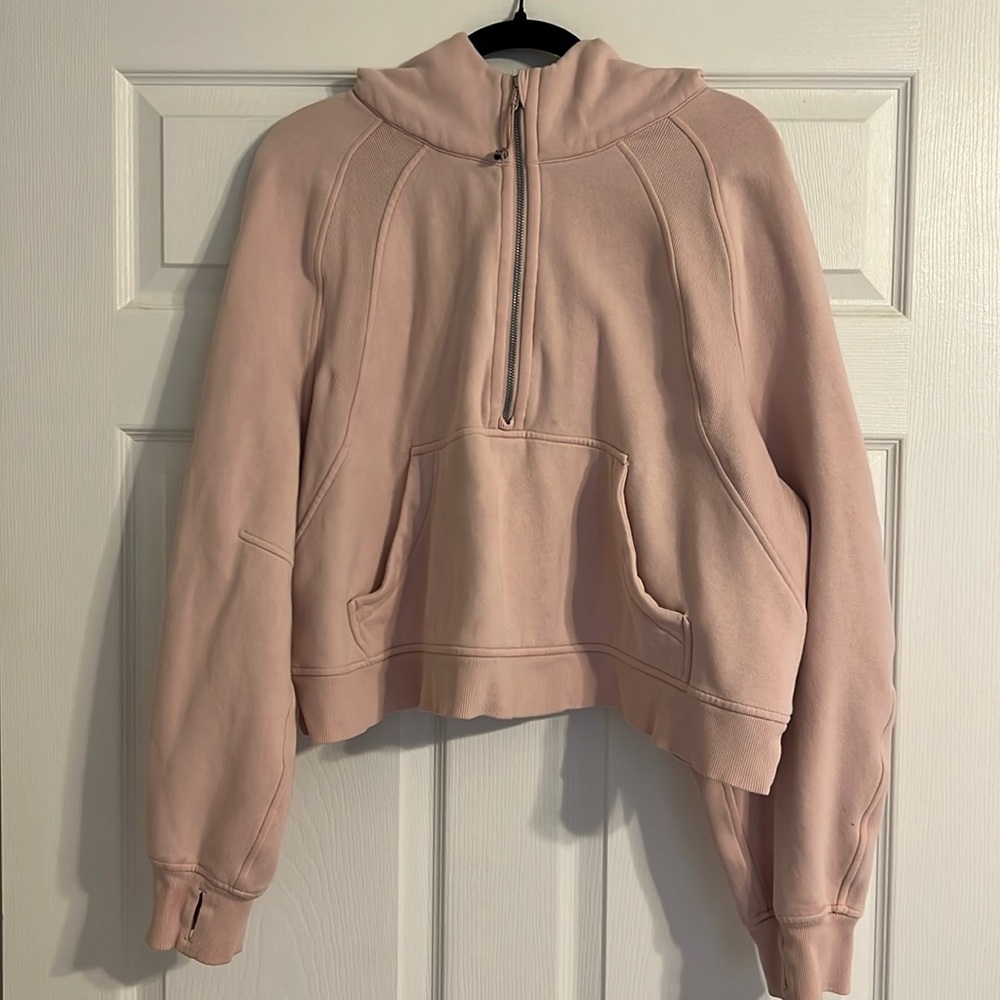 Lululemon scuba pull over jacket size XL/XXL women’s color, light pink